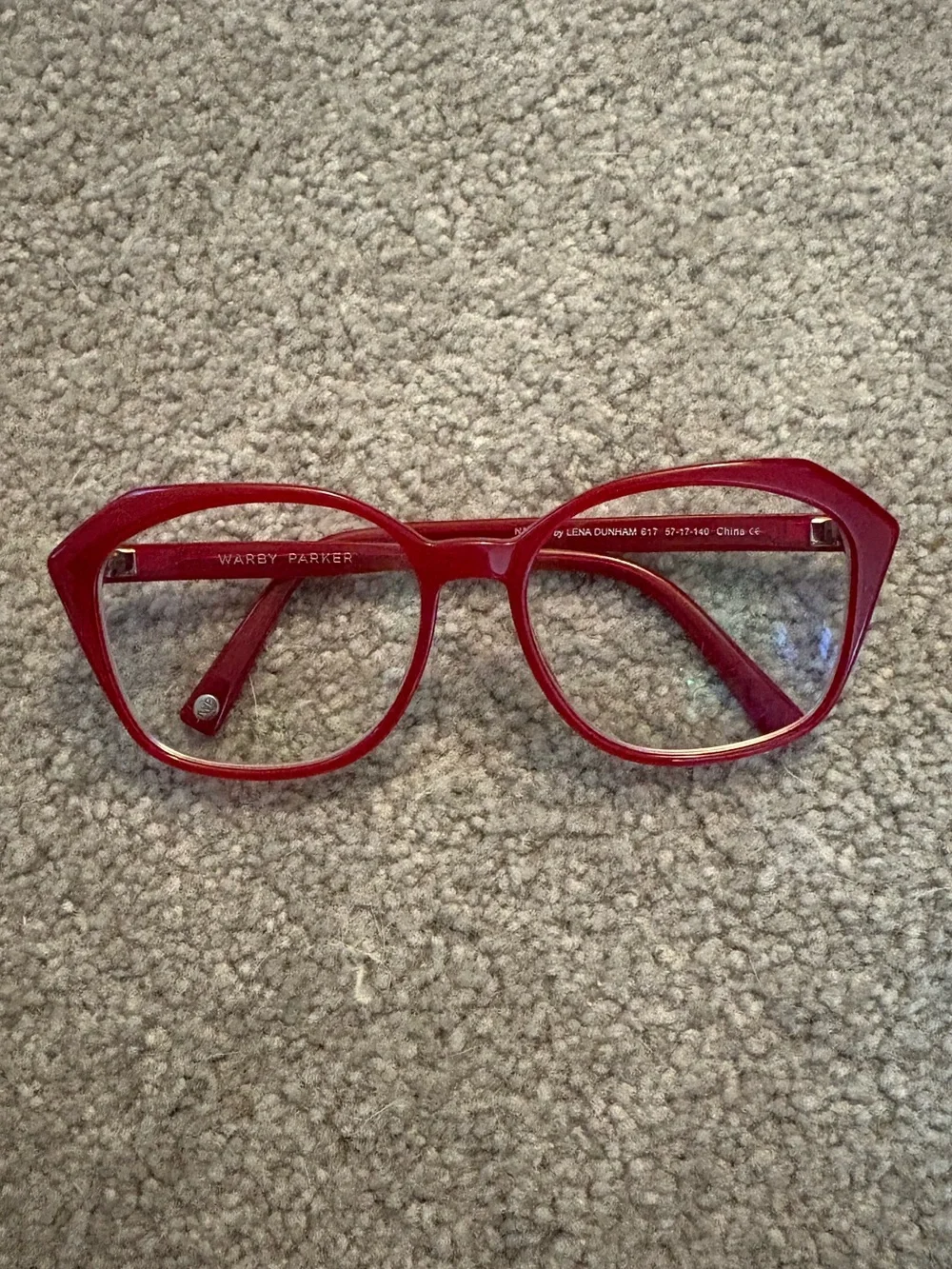 *Limited Edition* Warby Parker ‘Nancy’ by Lena Dunham red frames